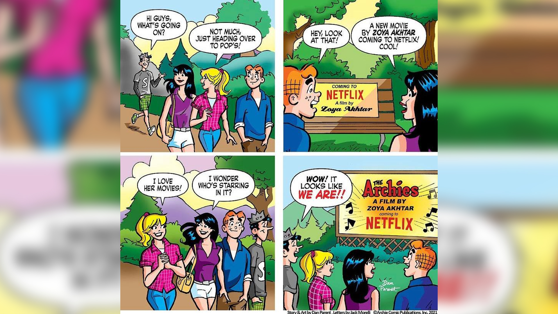 NETFLIX AND ARCHIE COMICS PARTNER FOR THE LIVE-ACTION MUSICAL FILM, THE ARCHIES, TO BE DIRECTED BY ZOYA AKHTAR