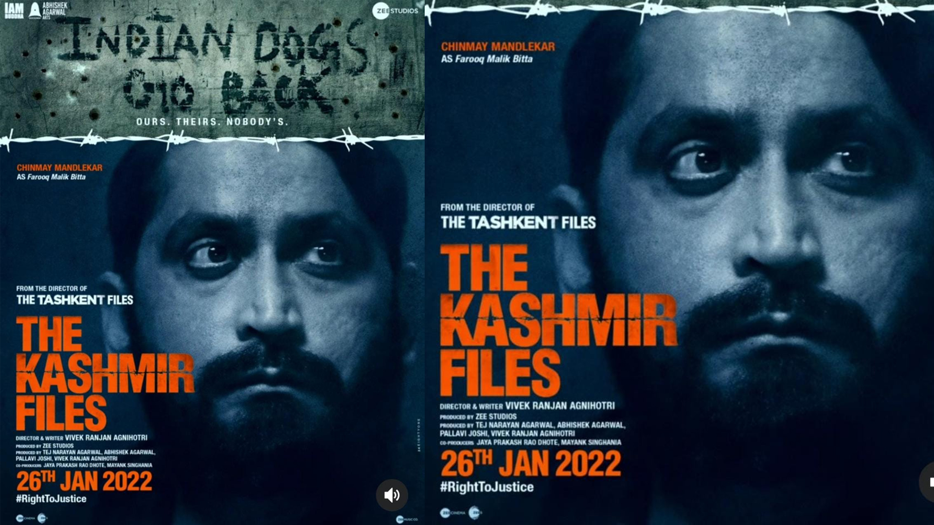 Chinmay Mandlekar as Farooq Malik Bitta fights for Azad Kashmir in the motion poster of ‘The Kashmir Files’!