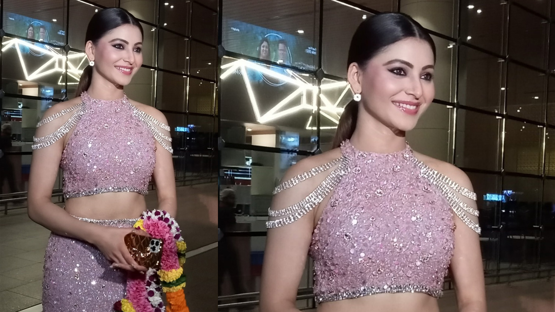 Urvashi Rautela returns to India after judging Miss Universe 2021 in Israel with a proud smile spotted wearing Portia and Scarlett dress worth 1 Lakh