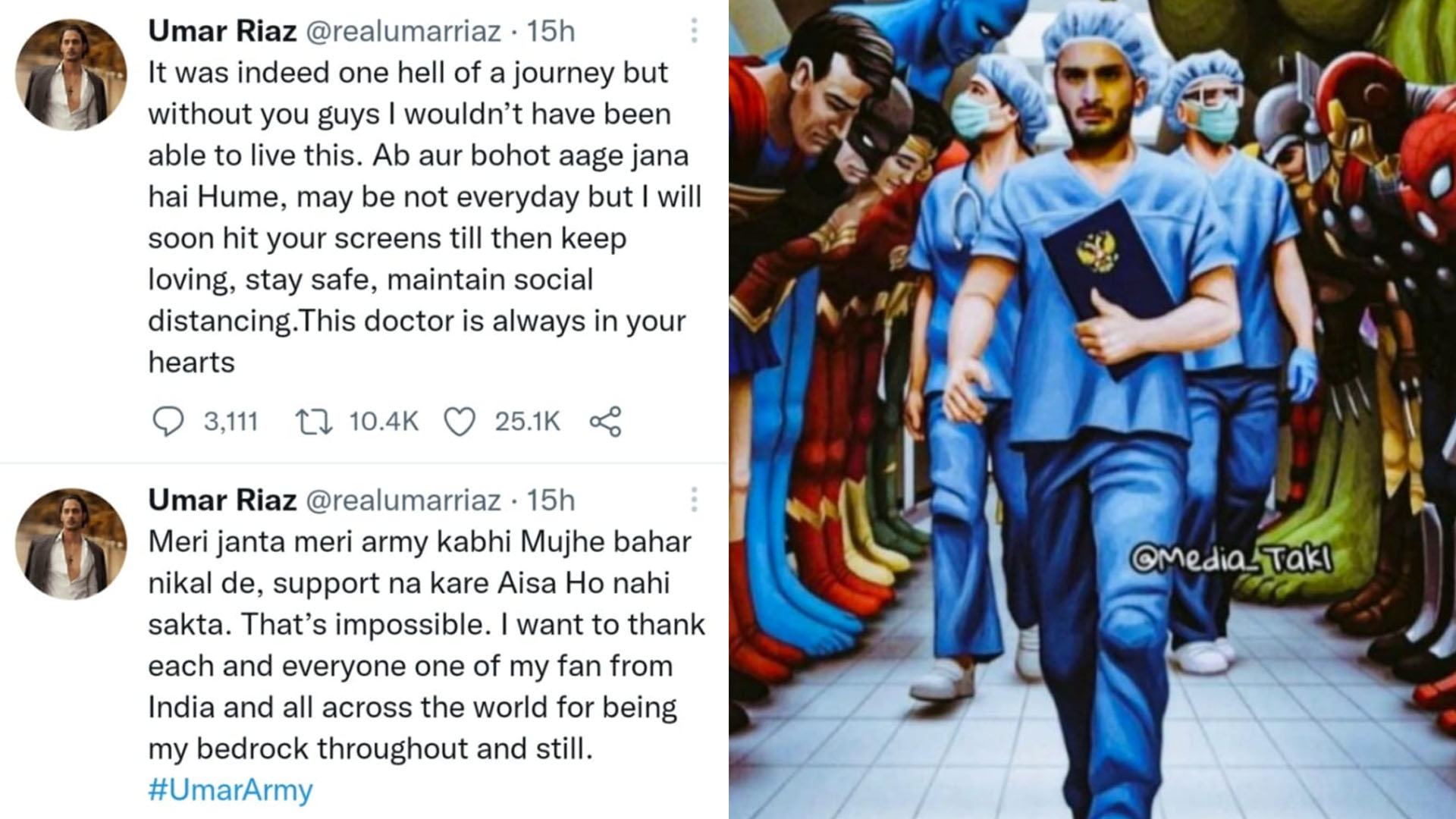 Umar Riaz pens down an adorable message thanking his fans for their love, says, “this doctor is always in your hearts