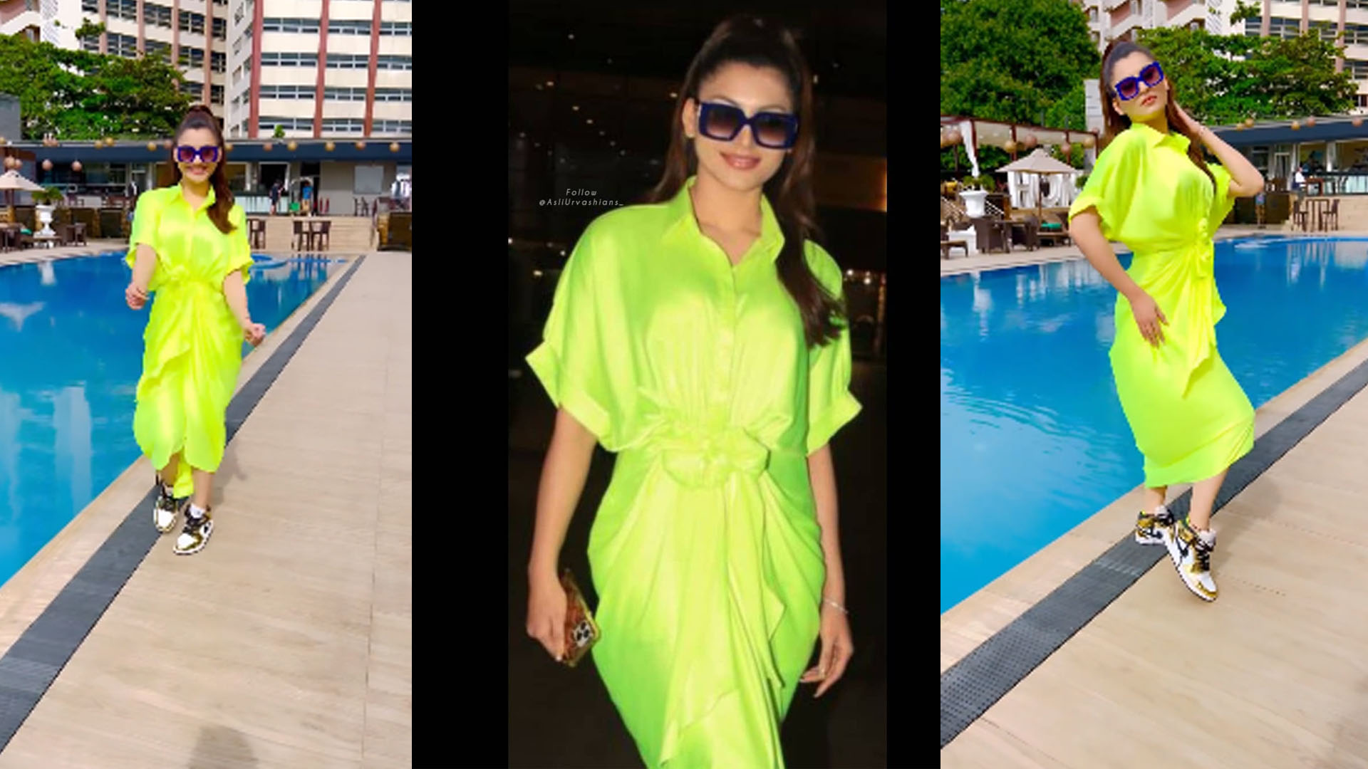 Urvashi Rautela Gets Spotted At The Mumbai Airport As She Arrives From Sri Lanka In A Bold Neon Dress Worth One Lakh Rupees- Check It Out Now