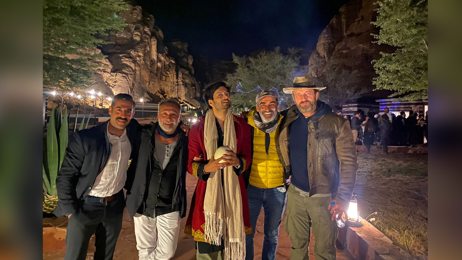 Ali Fazal captured with Gerard Butler in a fun moment on the sets of ‘Kandahar’