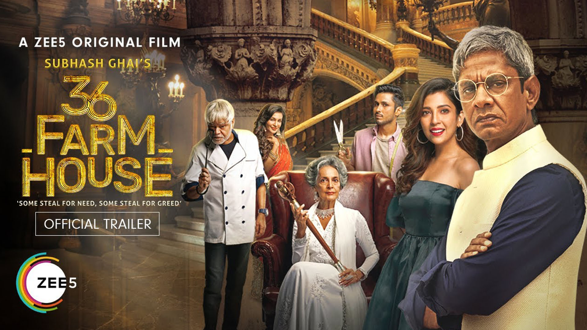 ZEE5 releases trailer of 36 Farmhouse, a family comic drama written by legendry filmmaker Subhash Ghai