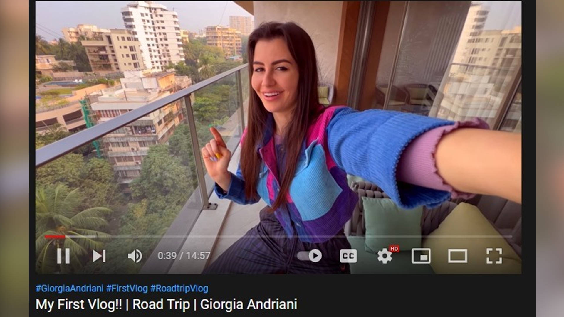 Giorgia Andriani Streams Her First Ever YouTube Vlog; Gives A Glimpse Of Her Exotic Escapade.