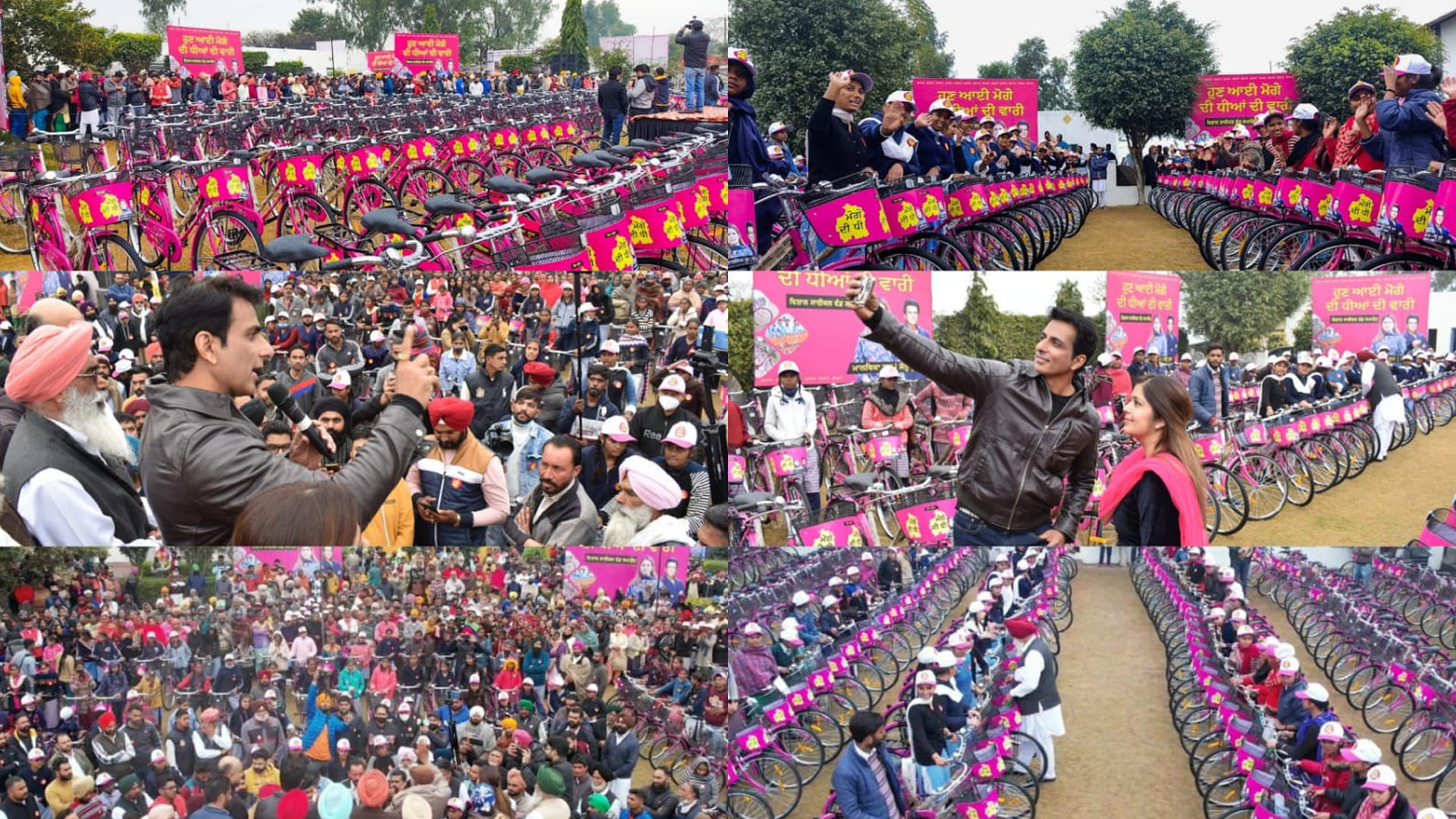 Sonu Sood distributes 1000 bicycles to school students & social workers in hometown Moga