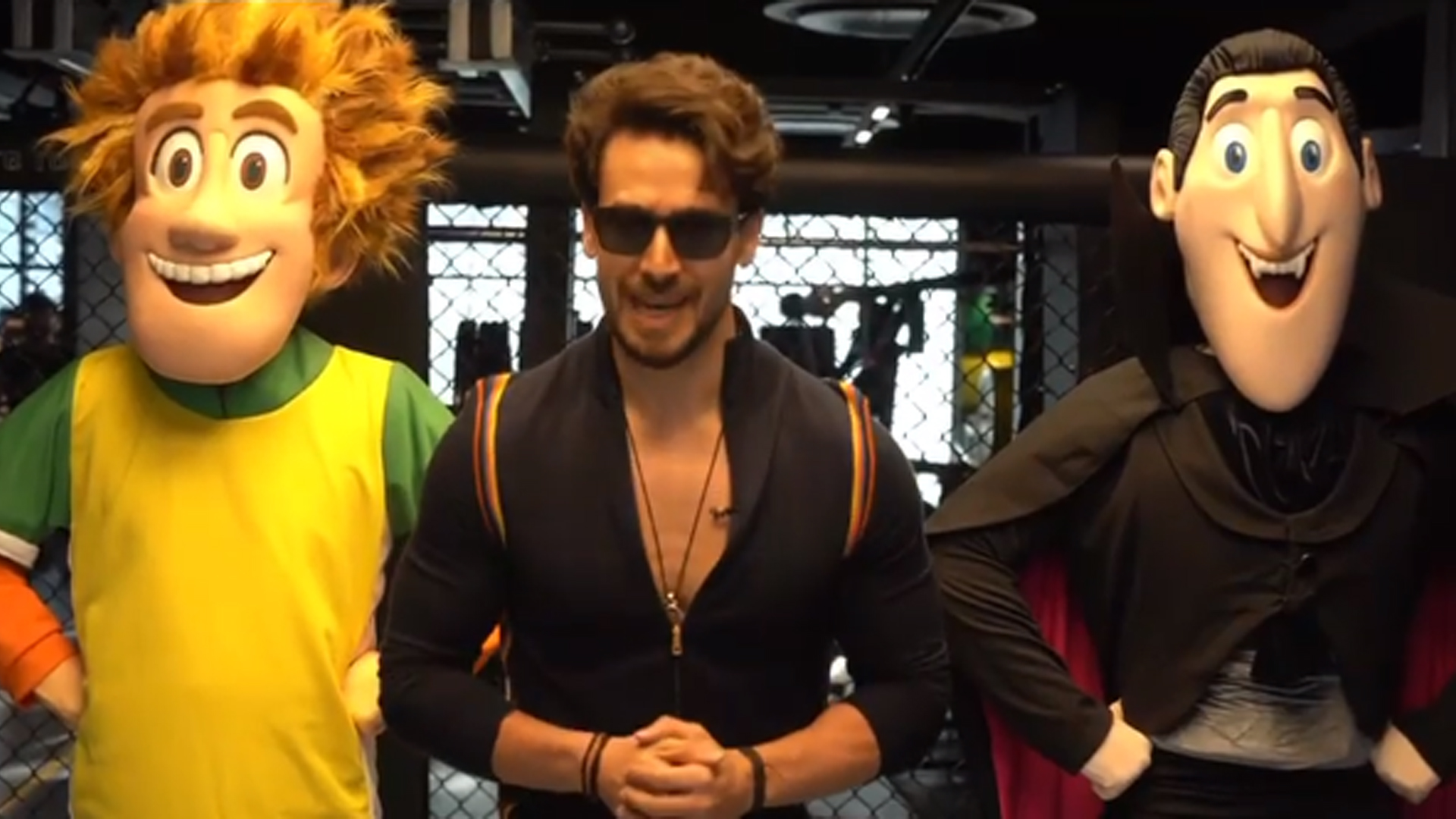 Tiger Shroff shakes legs with Drac & Johnny from Hotel Transylvania: Transformania