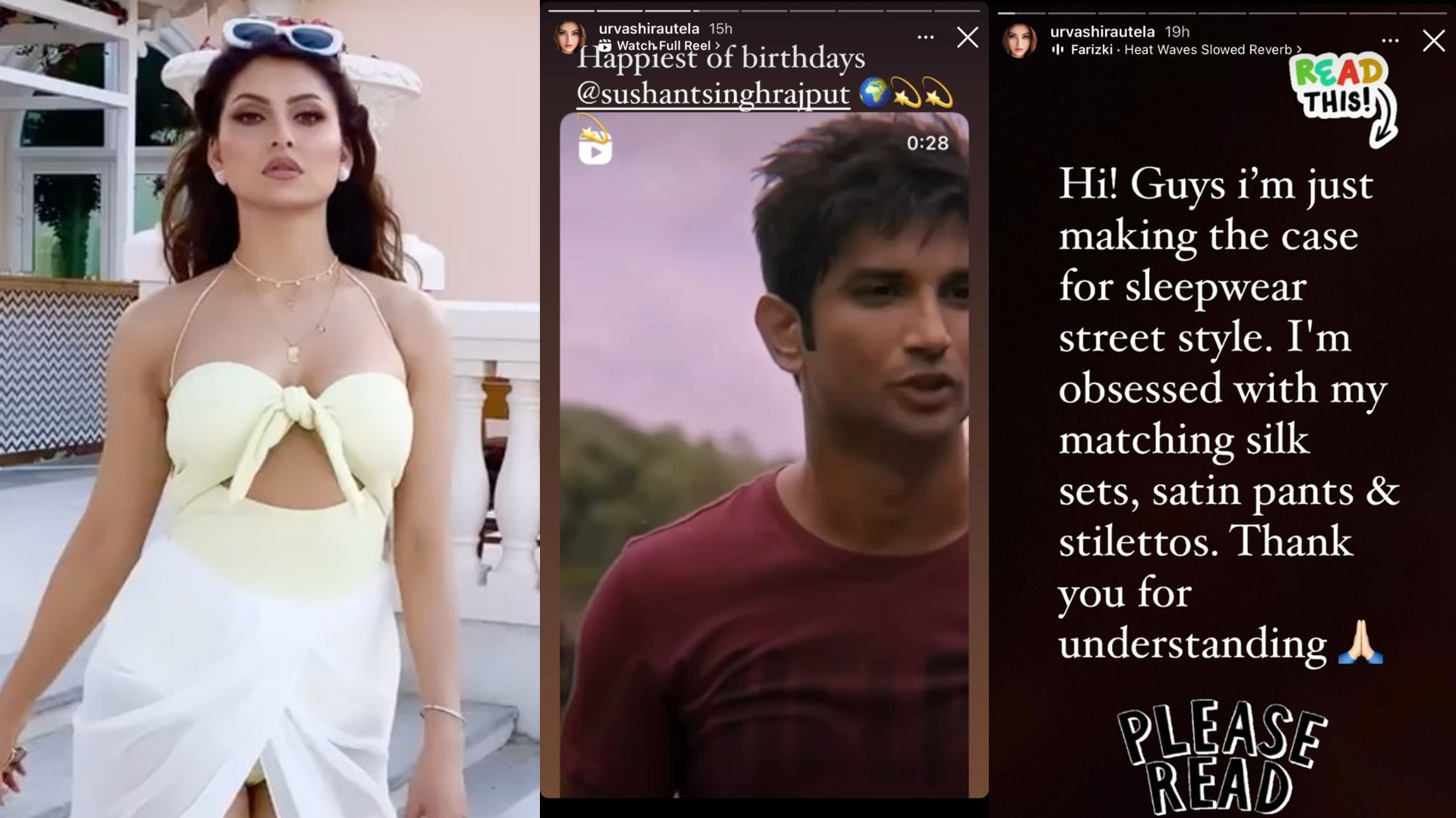 Urvashi Rautela Sets New Sleepwear Street Style Trend And Is Obsessed With it: Also Gives Birthday Wishes to Late Actor Sushant Singh Rajput