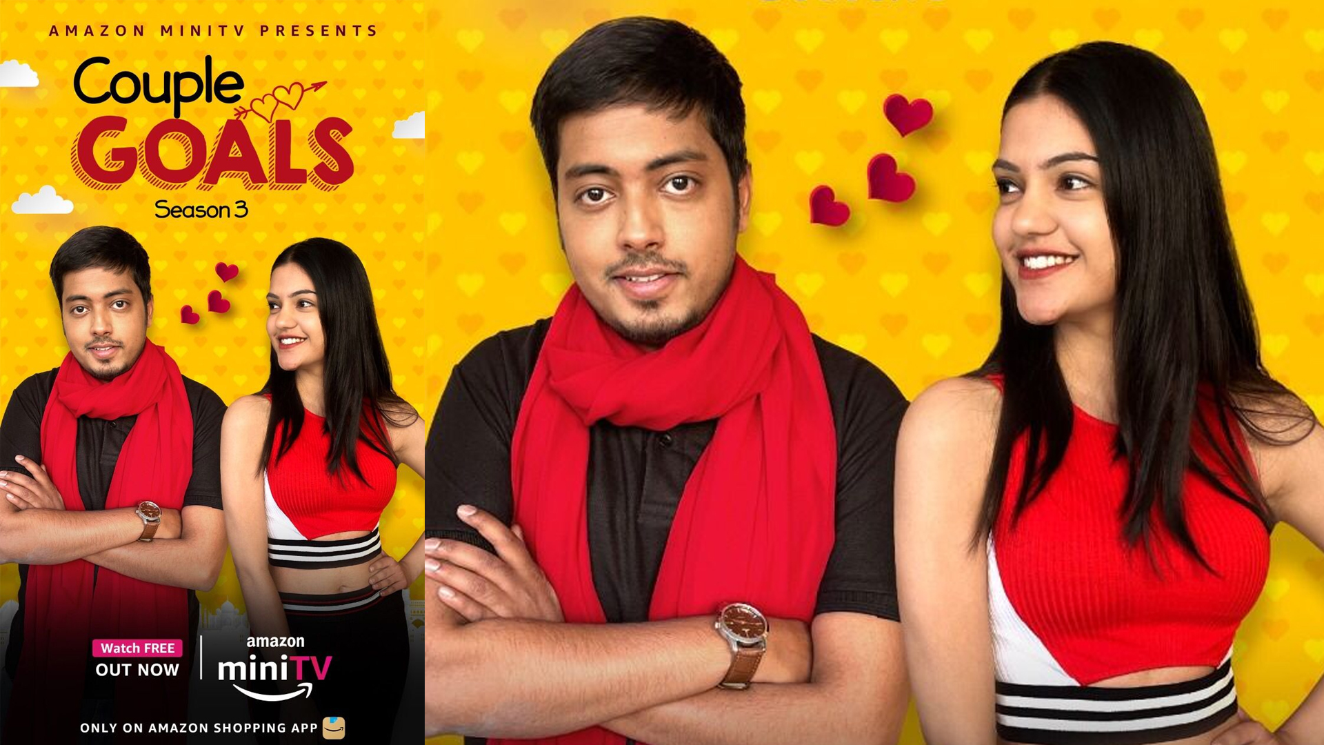 Amazon miniTV announces Couple Goals Season 3, a hilarious slice of life web-series that can be streamed for free on Amazon miniTV within the Amazon shopping app