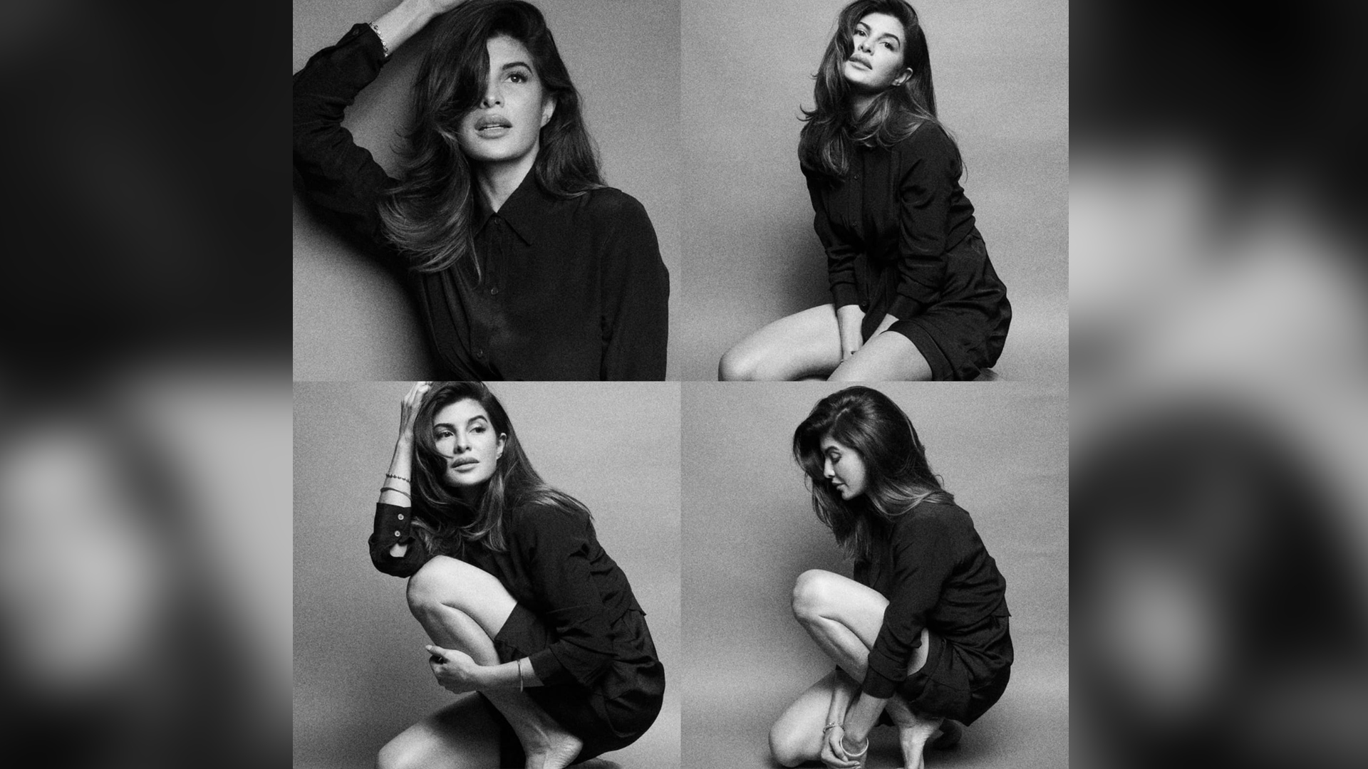 Jacqueline Fernandez upholds the feeling of ‘Staying grounded’ in her latest monochrome pictures