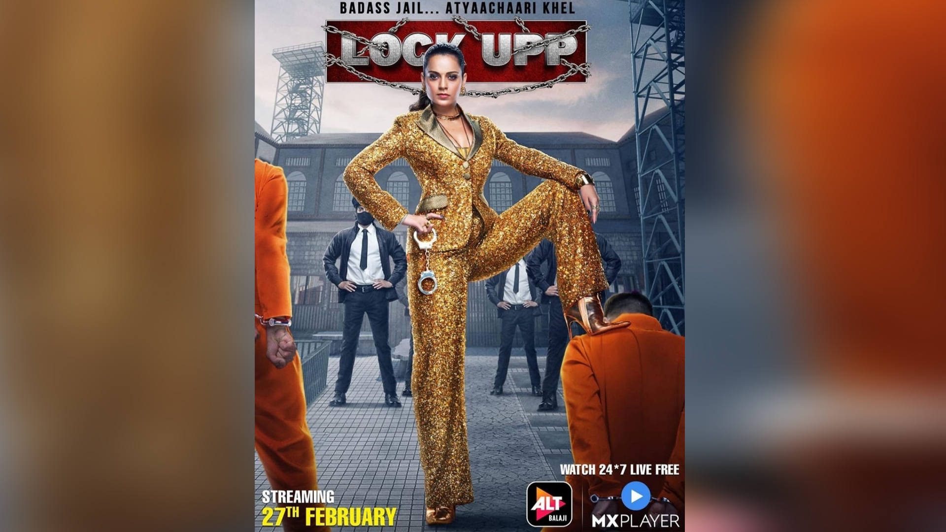 Kangana Ranaut looks bold and glamorous in her first look from the fearless reality show Lock Up to be streamed live on ALTBalaji & MX Player.