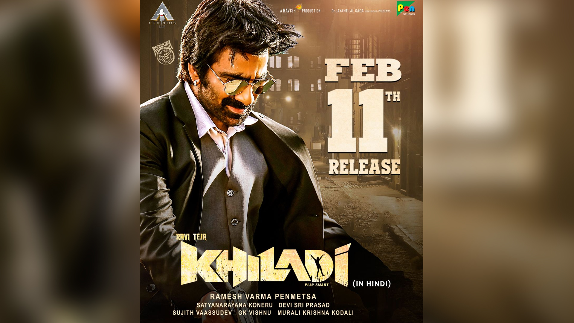 Ravi Teja’s upcoming action entertainer movie ‘Khiladi’ (Hindi), Trailer Out Now!