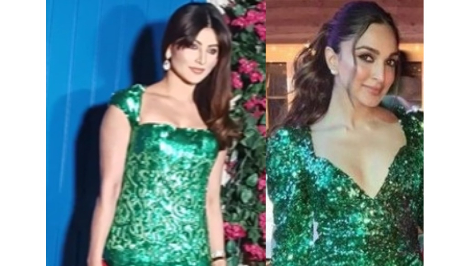 All That Shimmers is Our Gold: Actresses Urvashi Rautela and Kiara Advani dress alike in Shimmer dress – Who’s Green is the Win?  