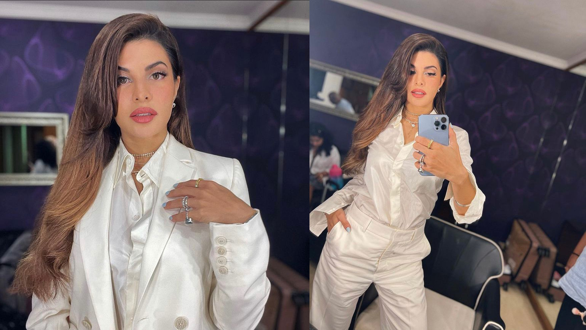 Jacqueline Fernandez takes up beautiful white attire for the promotions of ‘Attack’