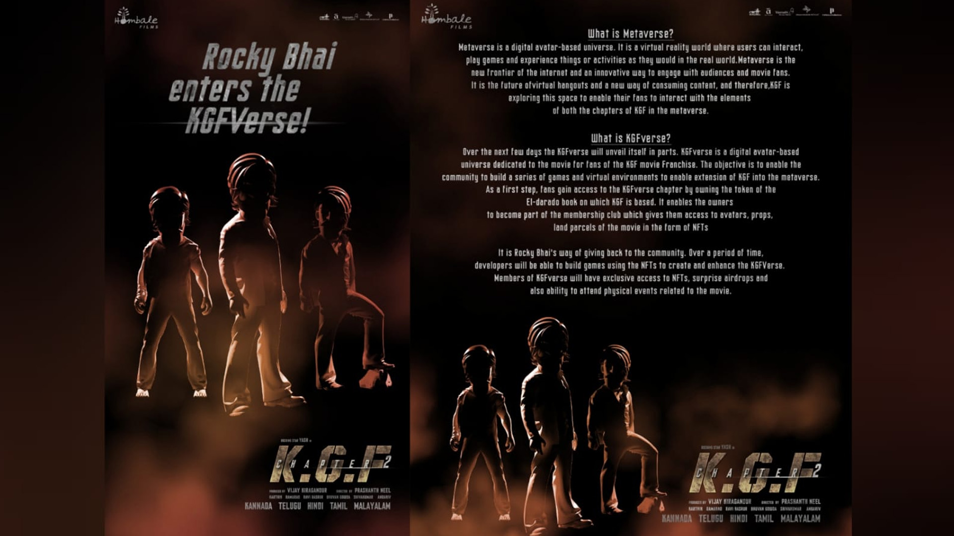 Enter the Duniya of ‘Rocky Bhai’, as K.G.F.: Chapter 2 introduces the world to ‘KGFverse’ on the Metaverse