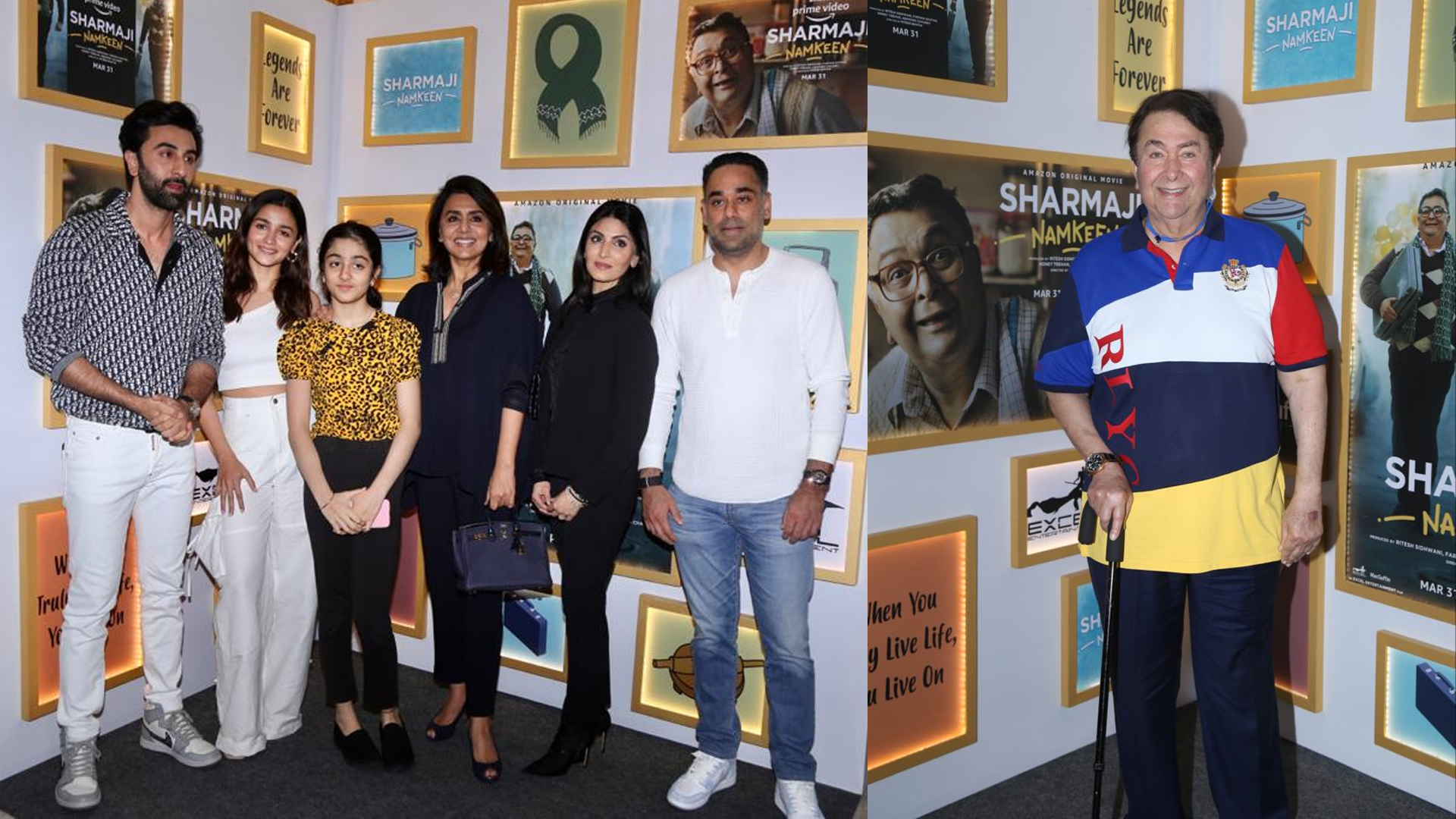 The makers of Amazon Prime original film ‘Sharmaji Namkeen’ hold a special screening for Neetu Kapoor and Ranbir Kapoor and the family in the memory of late Rishi Kapoor