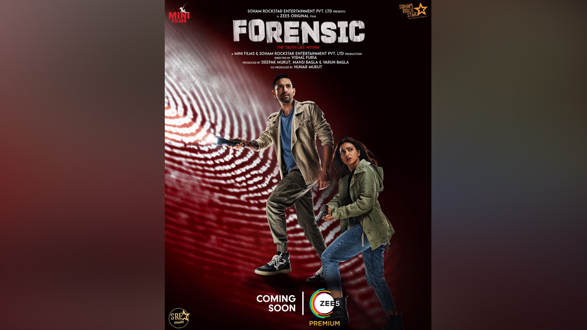 Forensic starring Vikrant Massey and Radhika Apte will premiere on ZEE5