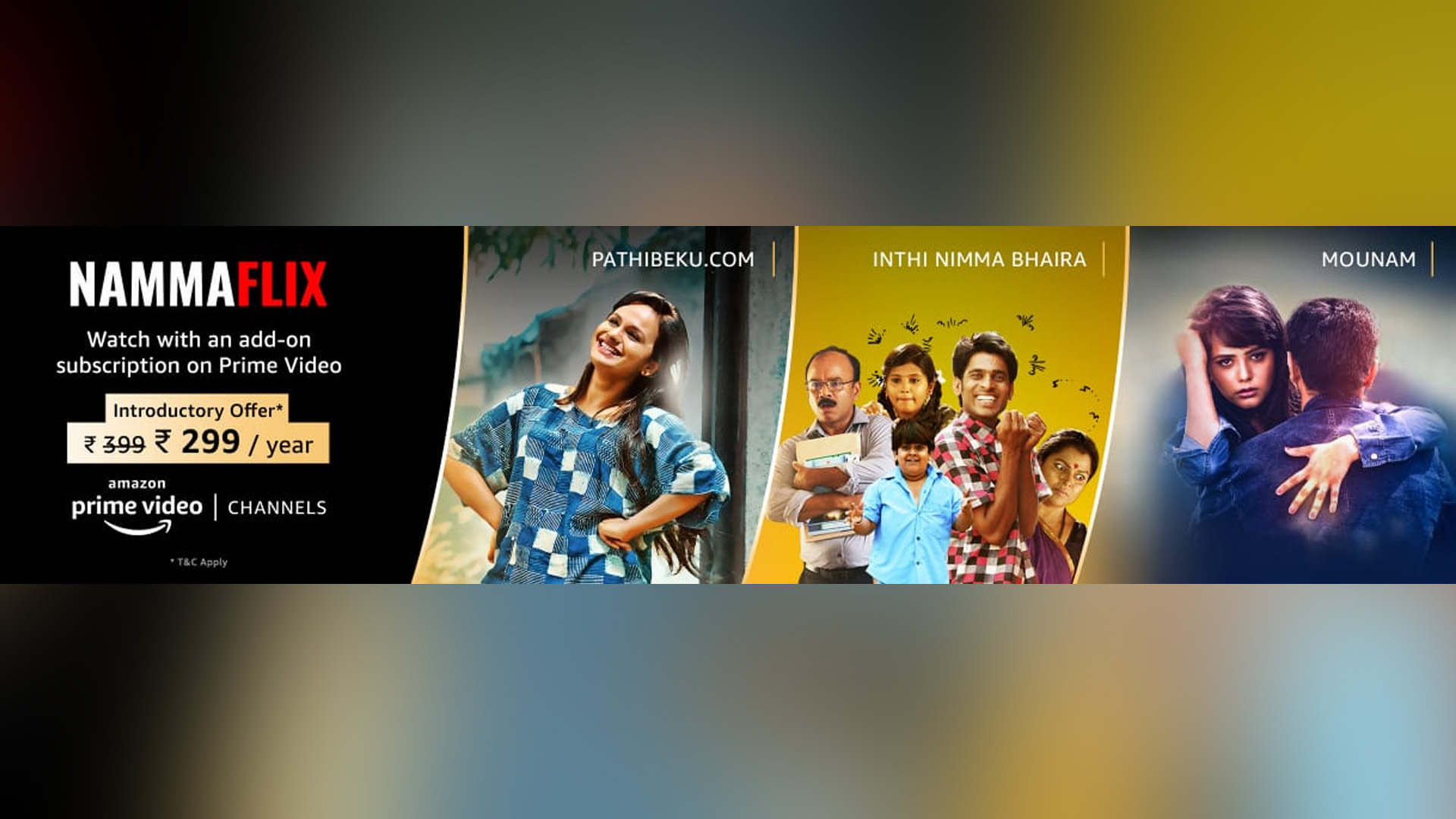 Amazon Adds NammaFlix to Prime Video Channels; Expands the Successful Channels Program to Launch India’s First and Only Kannada Video Streaming Service