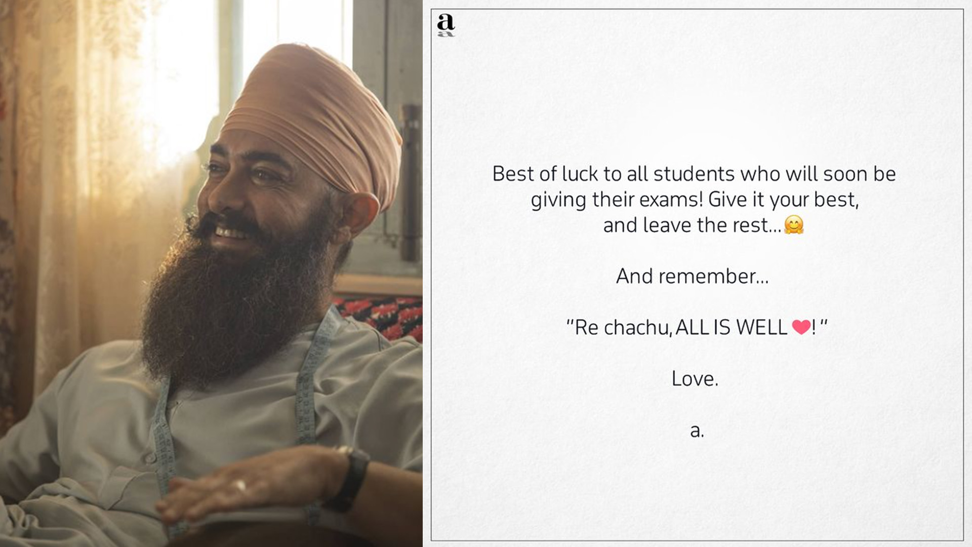 Aamir Khan has a cheerful message for the students with board exams set to begin!