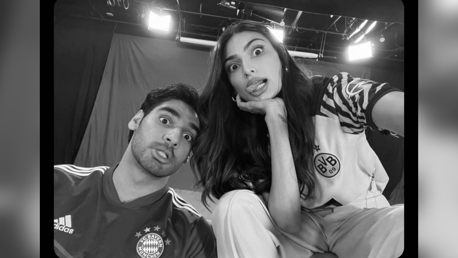 Bollywood celebrities Athiya & Ahan Shetty back their favourite side ahead of Bundesliga’s Der Klassiker