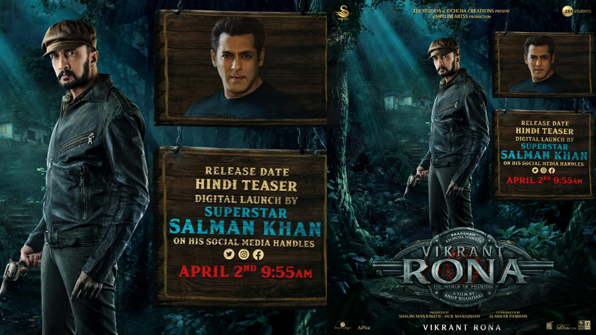 Superstar Salman Khan to launch the release date teaser of Kichcha Sudeepa’s ‘Vikrant Rona’!