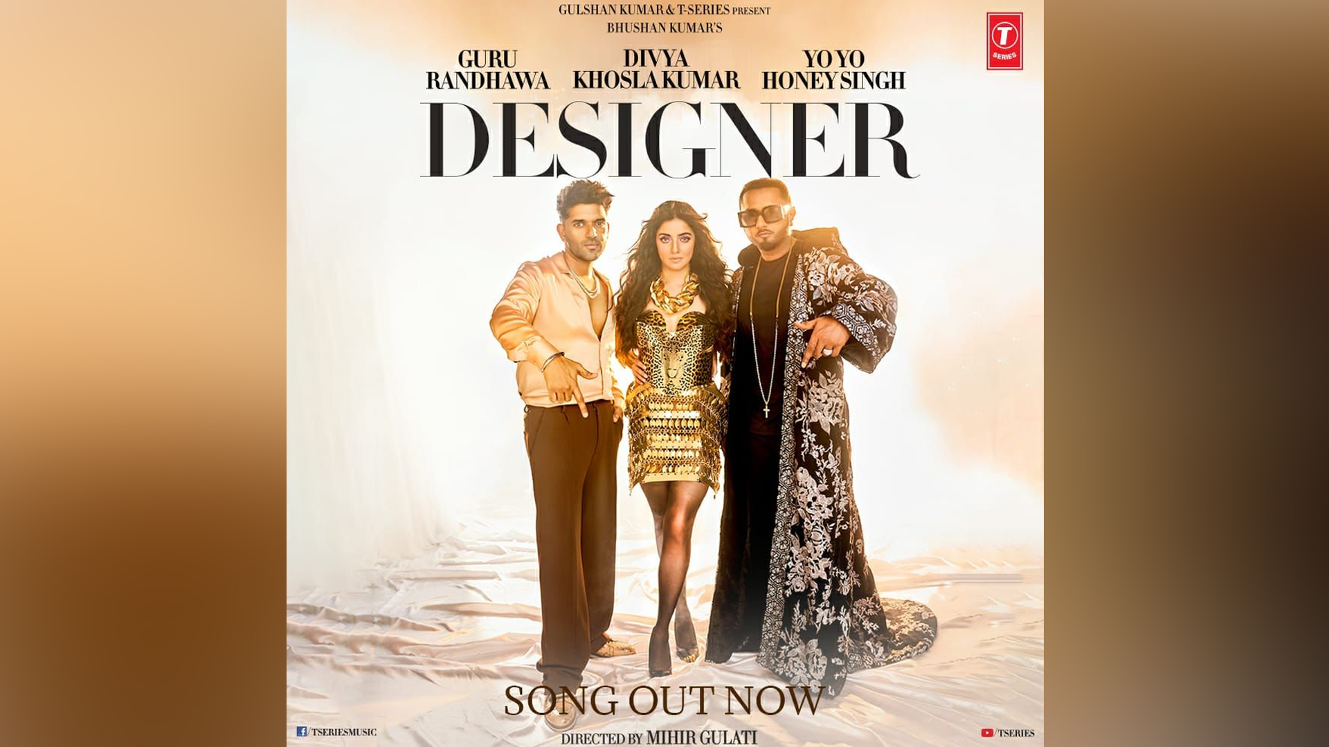 Bhushan Kumar brings Guru Randhawa, Yo Yo Honey Singh & Divya Khosla Kumar together for the biggest song of the year – ‘Designer’!