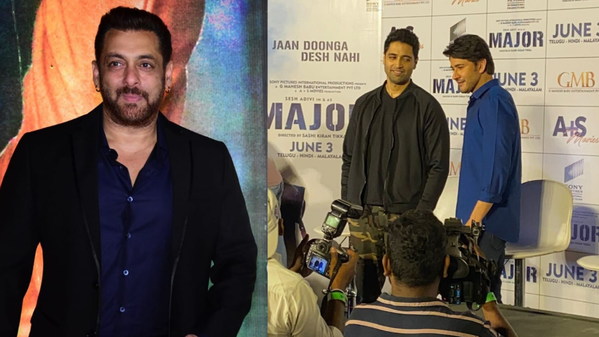 Superstars Salman Khan, Mahesh Babu, and Prithviraj Sukumaran come together to launch the trailer of Adivi Sesh’s ‘Major’ in three languages