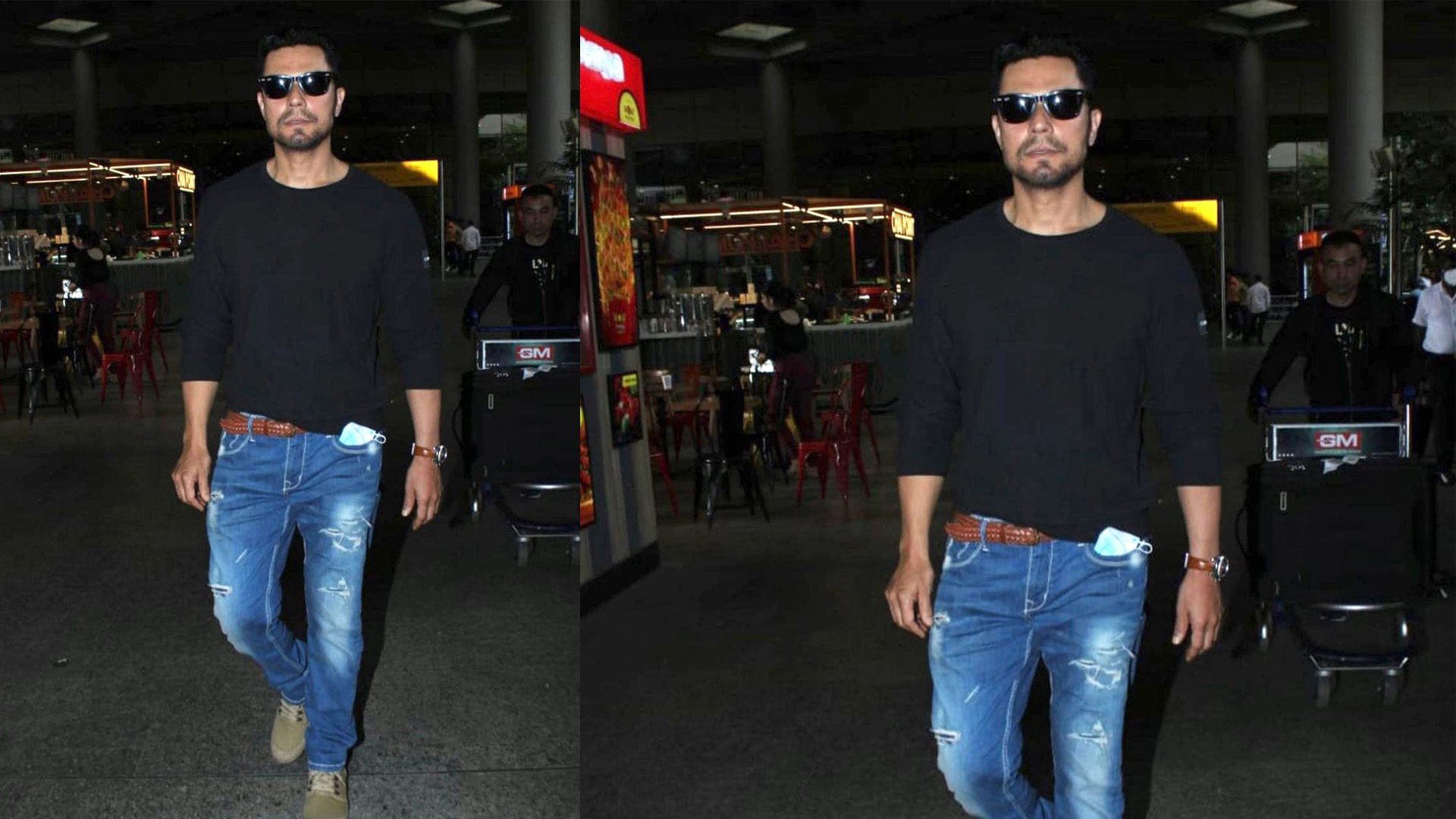 Randeep Hooda keeps the airport look casual and chic as the star gets papped at Mumbai airport post wrapping up his shoot schedule in London