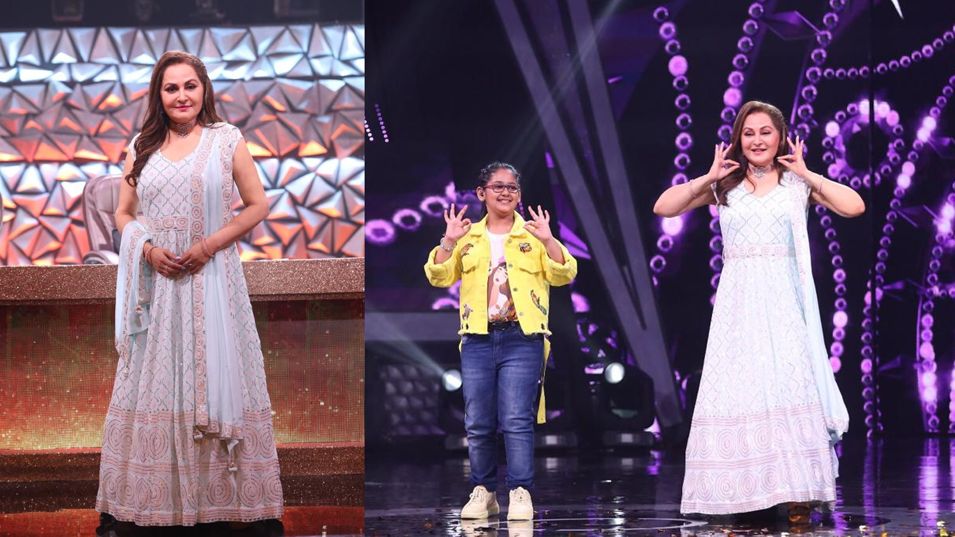 Veteran actress Jaya Prada and contestant Samaira Mahajan groove to the song ‘Mujhe Nau Lakha Manga de’ on Superstar Singer 2