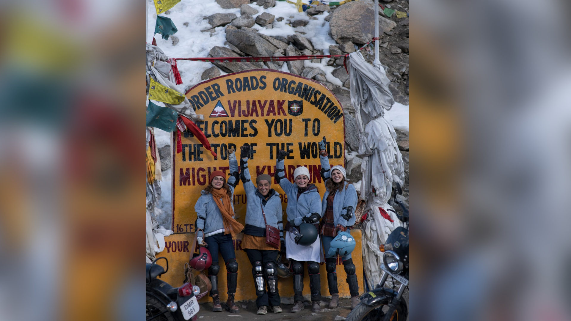 ‘Dhak Dhak’ cast and crew becomes the first Hindi film unit to ride from Delhi to Khardung La – the world’s highest motorable pass