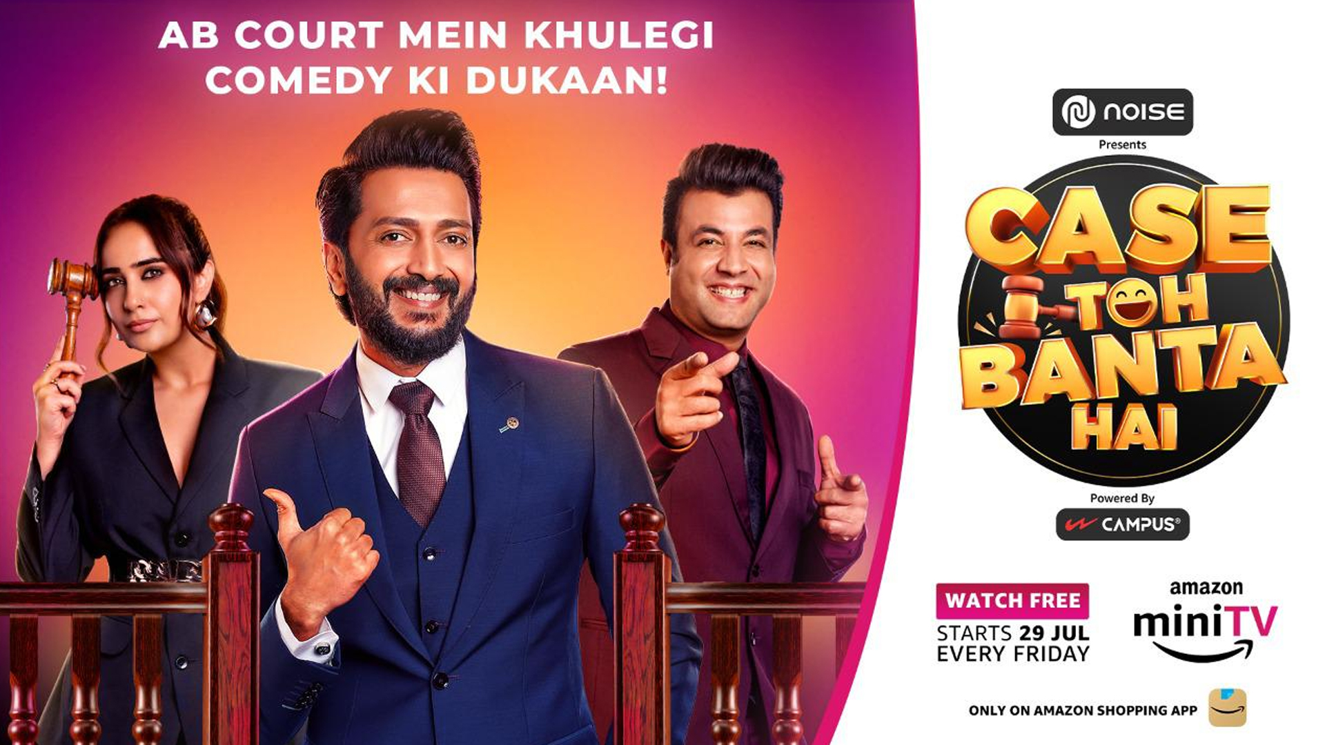 Meet the quirky, yet serious, ‘Janta Ka Lawyer’ aka Riteish Deshmukh on Amazon miniTV’s Case Toh Banta Hai