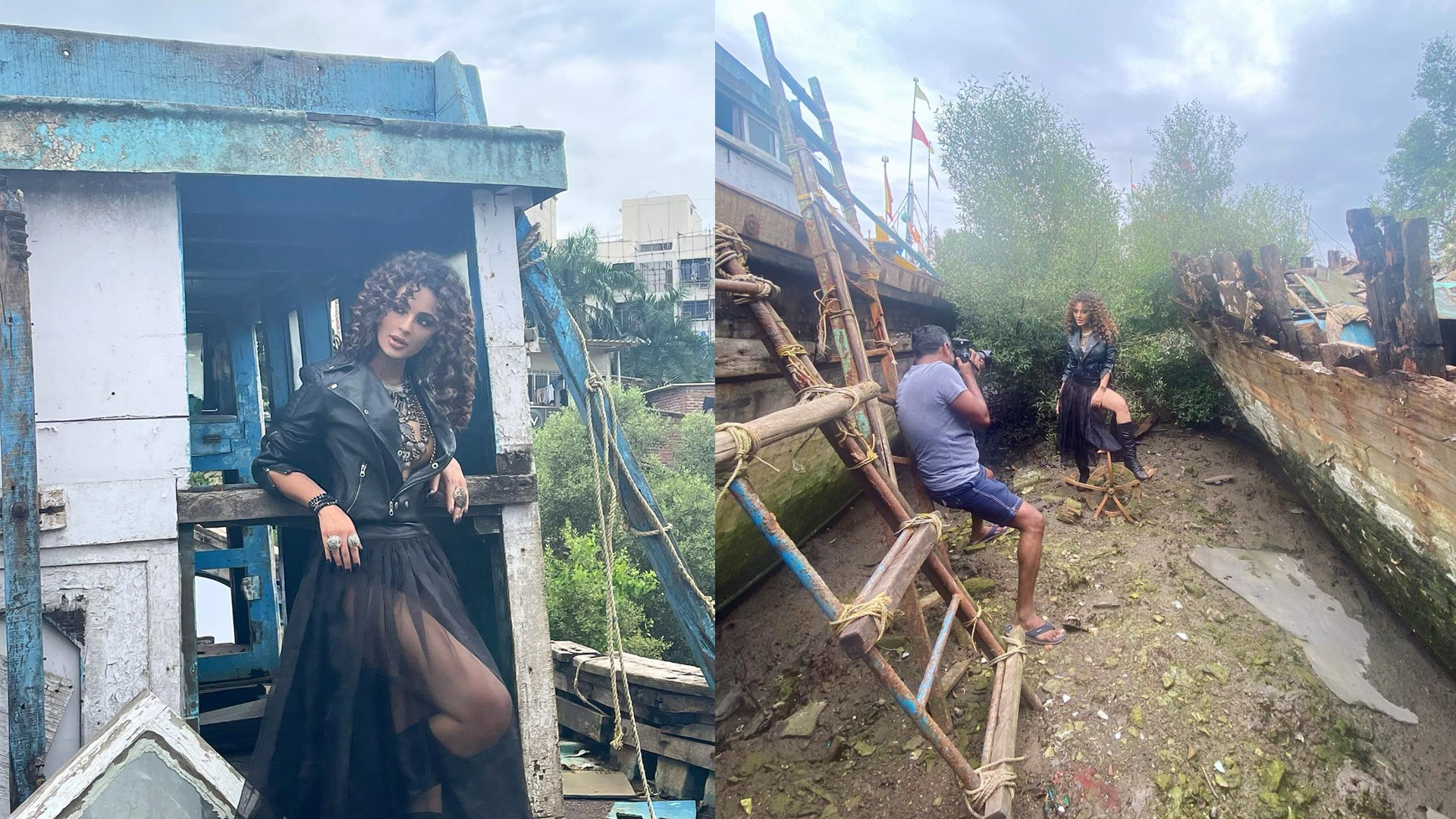 Seerat Kapoor shoots at a Rusty location, risking her life. Check out the pictures now