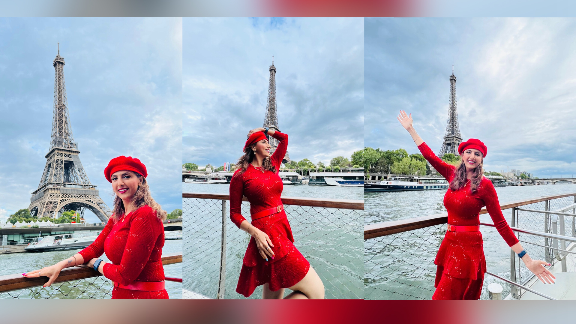 Jyoti Saxena, is painting the French capital red with her beauty as she drops bombshell pictures from her vacation at the Eiffel Tower, Paris