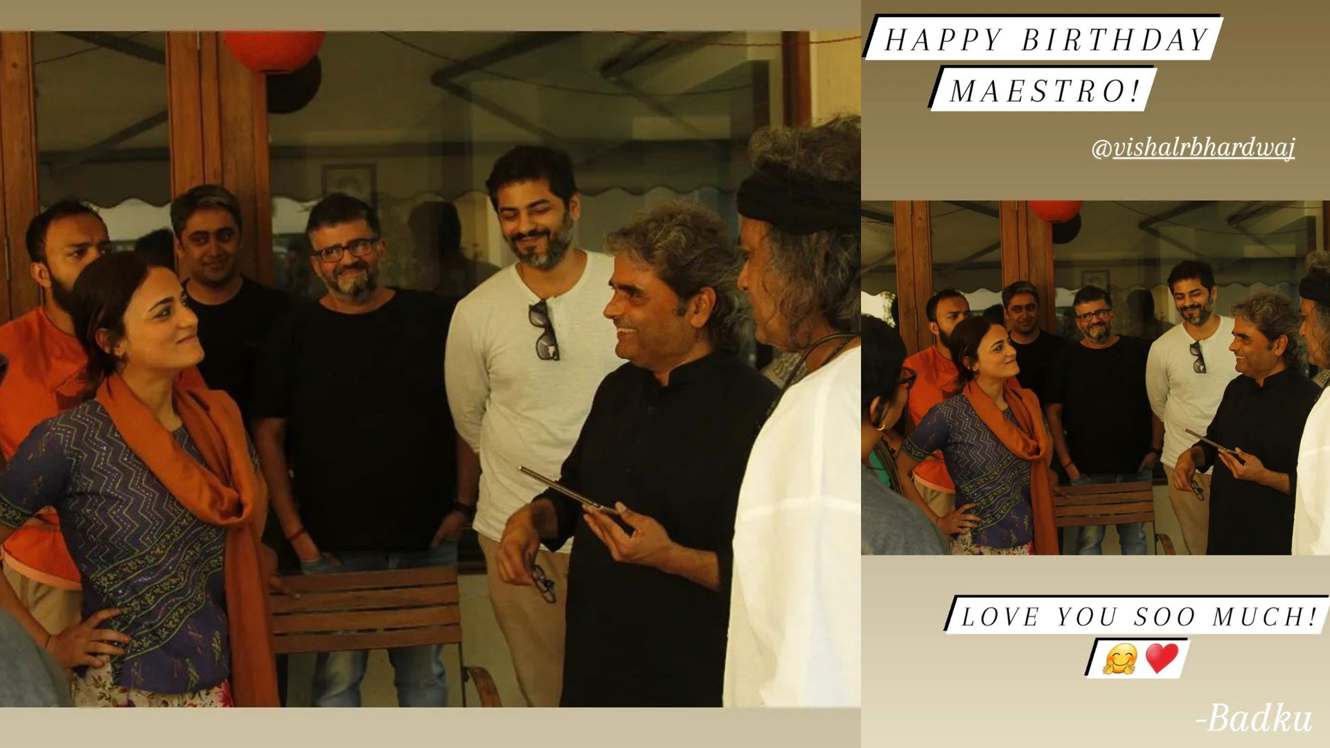 Vishal Bhardwaj’s Badku aka Radhika Madan has warm birthday wishes for her “maestro” director, check out their unseen pic