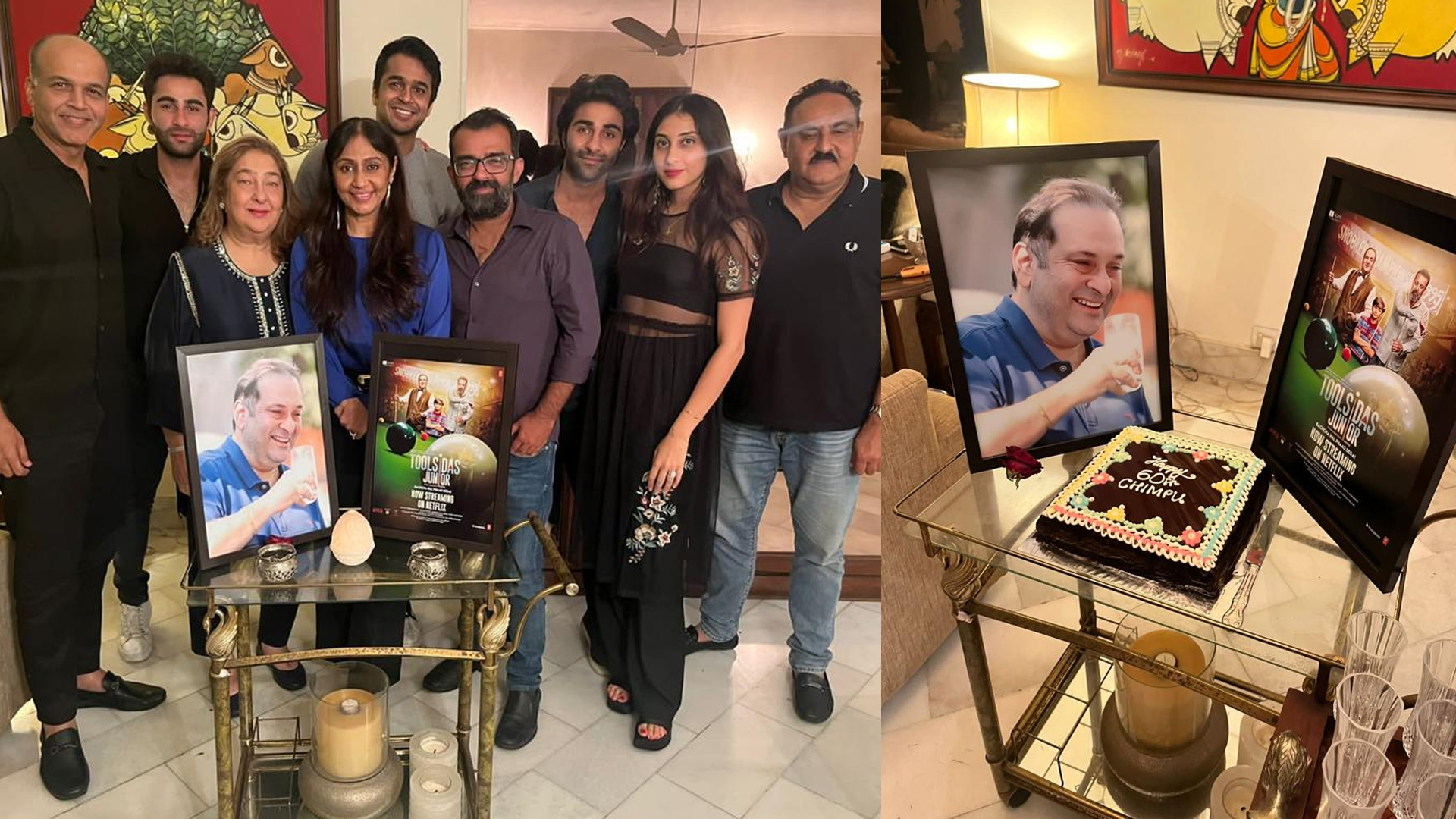 Ashutosh, Sunita and Konark Gowariker join the birthday celebrations of their Toolsidas Junior star Rajiv Kapoor