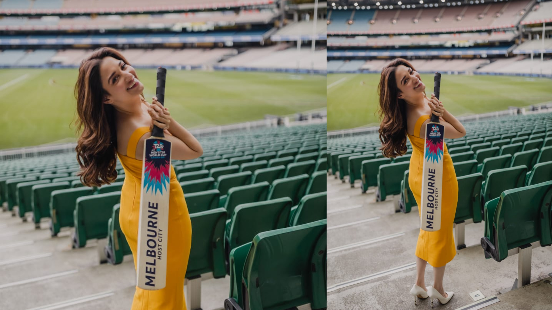 Tamannaah Bhatia at the iconic Melbourne Cricket Ground.