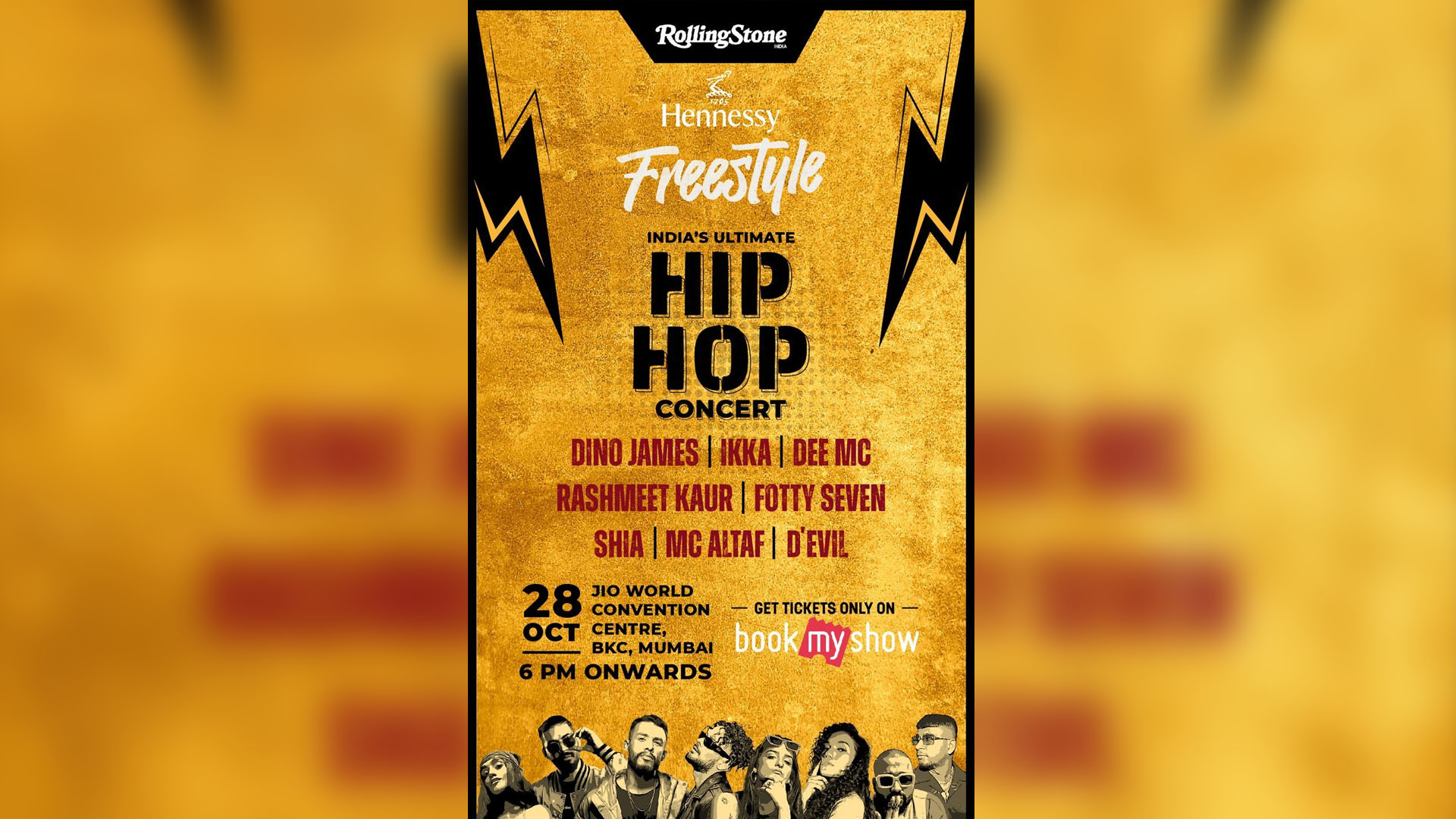 The heavyweight line-up features Dino James, Ikka, Fotty Seven, Rashmeet Kaur, Dee MC, MC Altaf, D’Evil and Shia