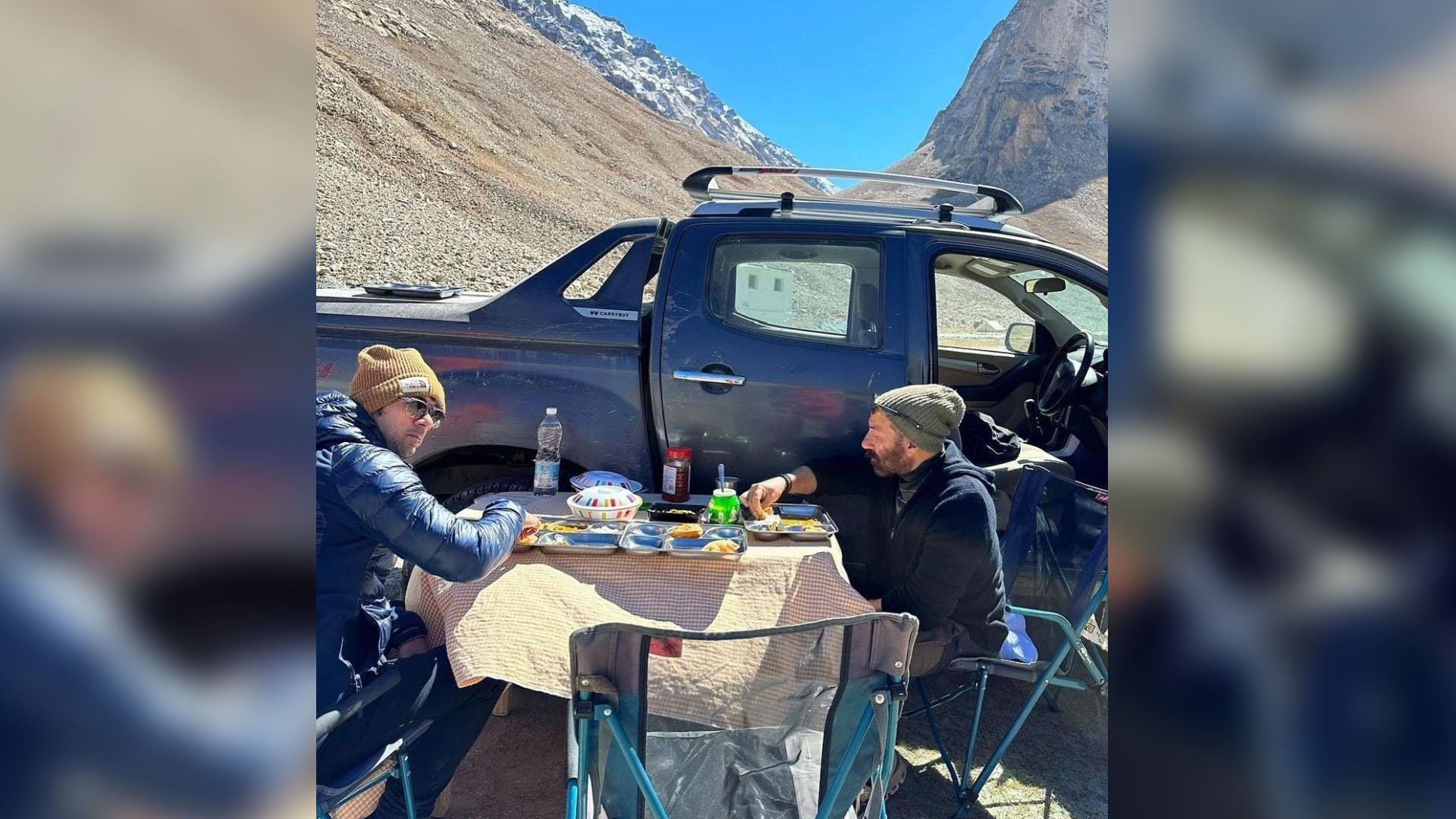 Karan Deol shares an adorable picture with his father Sunny Deol having lunch and shares a sweet note addressing his Super Dad!