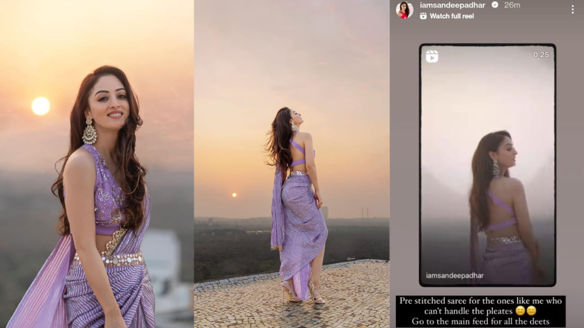 8 Pictures of Sandeepa Dhar that prove the graceful actress slaying sarees with utmost grace, despite not being able to handle the pleats!