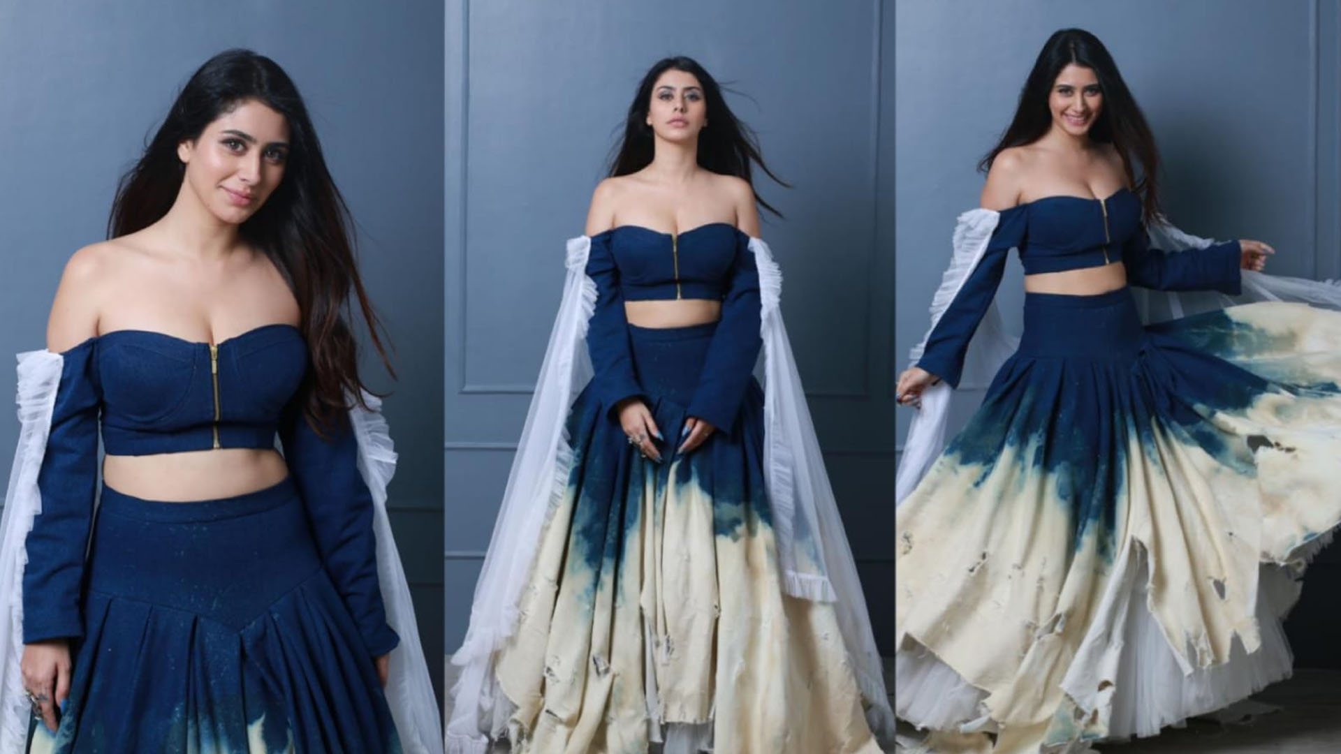 This Diwali Warina Hussain Turns Designer, Designs Her Own Denim Lehanga- Check out photos now!