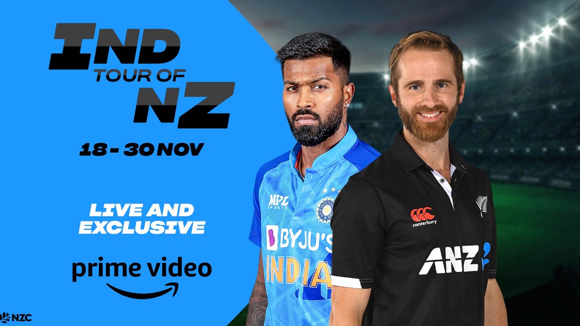 Prime Video Gears-up for Live Cricketing Action with the Marquee India Men’s Tour of New Zealand in November