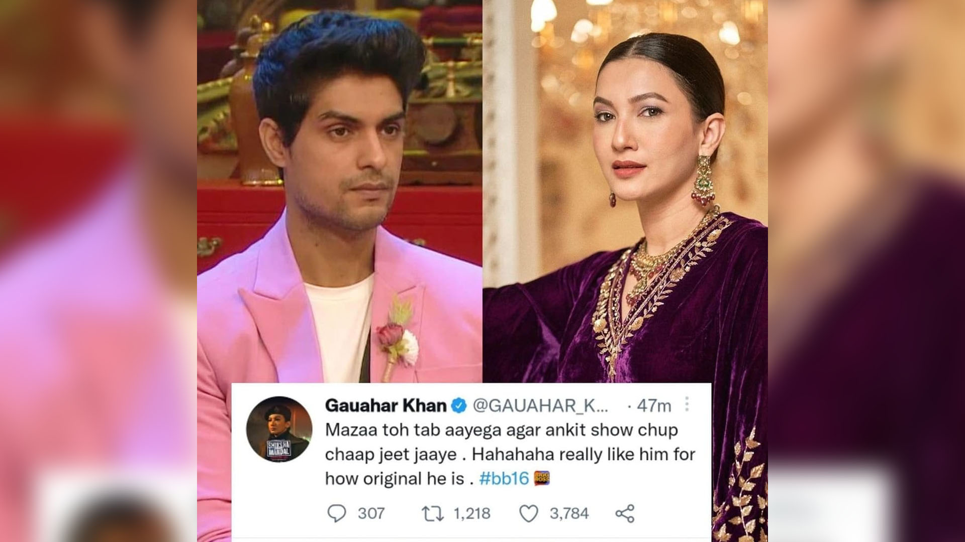 Gauahar Khan likes how original Ankit Gupta is, Fans too trend him as ‘FEARLESS’ contestant of the house! Read for more details