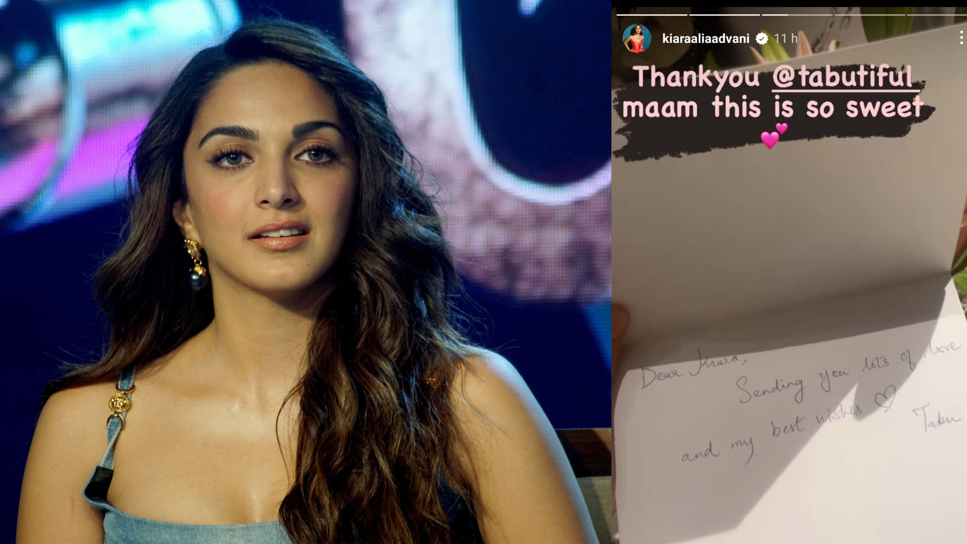 Kiara Advani receives Best wishes from Tabu for the release of Govinda Naam Mera