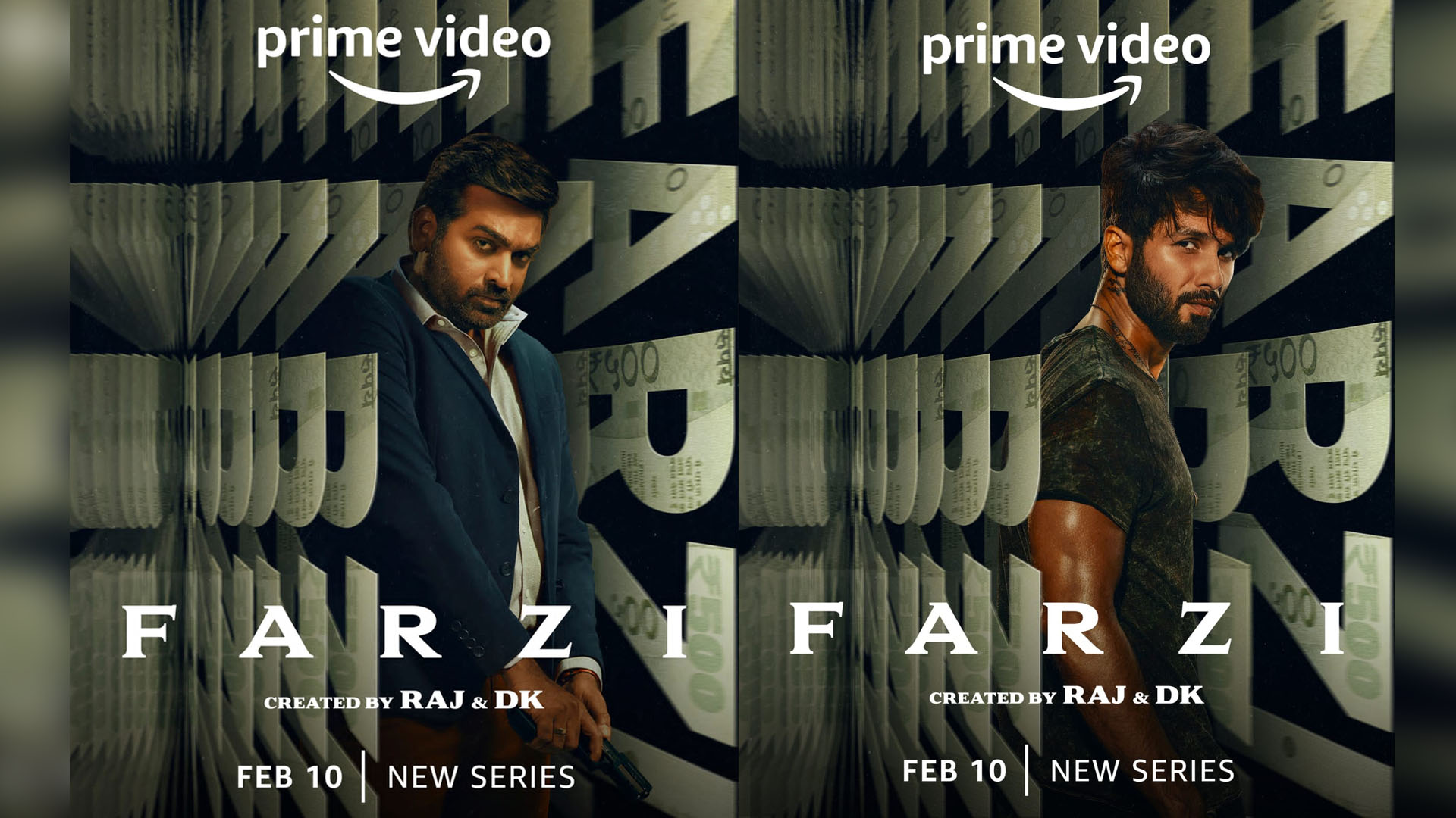 Prime Video to Premiere the Much-Awaited Crime Thriller, Raj & DK’s Farzi, Starring Shahid Kapoor and Vijay Sethupathi, on 10 February