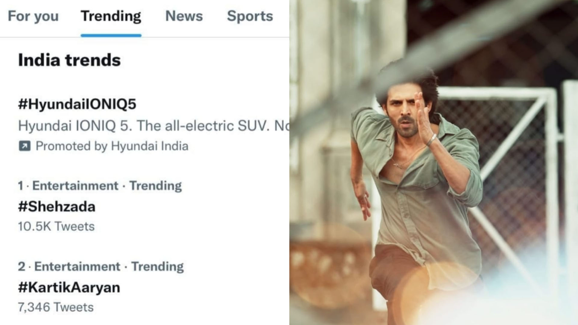 #KartikAaryan owns top trends on social media for Shehzada trailer, netizens say, “Blockbuster movie uploading by Kartik Aaryan”