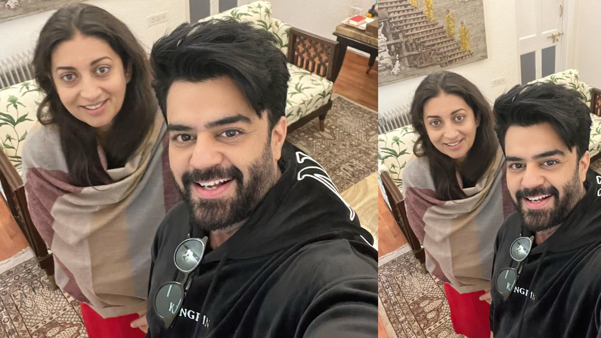 When Abhineta met Neta: Maniesh Paul shares a picture with Smriti Irani