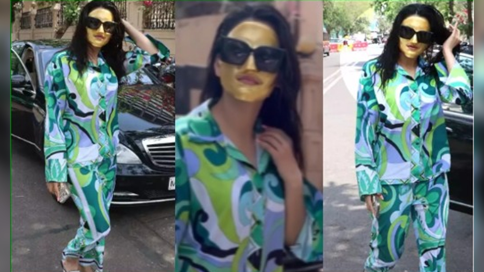 Say, WHAT! Urvashi Rautela Pampers Herself With 24K Real Nanogold Face Mask; Gets Spotted On The Sets Of Her Upcoming Film