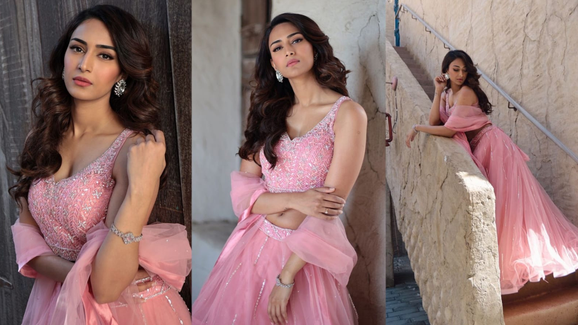 Erica Fernandes Donning A Pink Lehenga At The Rustic Dubai Creek Is Having Our Heart