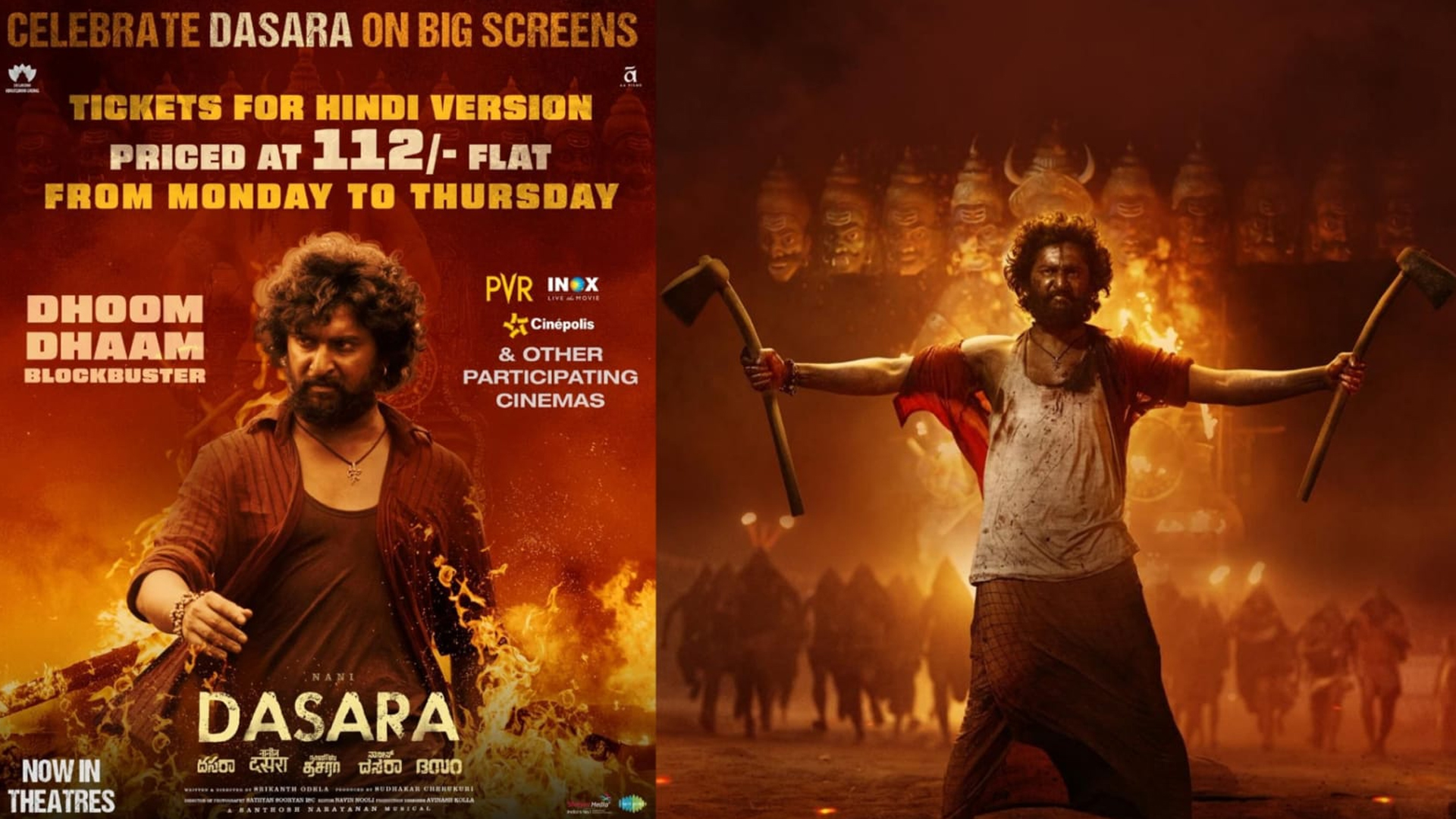 Dasara scores the 2nd Highest Pan India weekend this year after Pathaan, the makers offer a token of gratitude to fans with discounted tickets priced at Rs.112/-