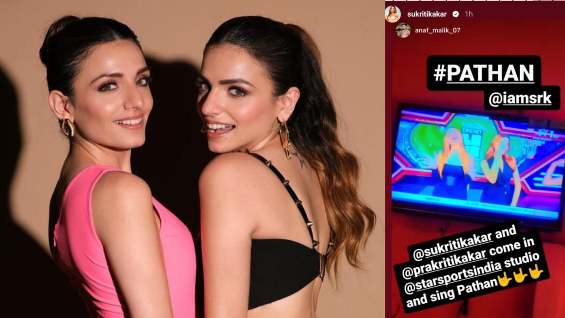 Music Sensations Sukriti and Prakriti Kakar Mesmerize Audience by singing former’s hit song Jhoome Jo Pathaan for IPL Match between RCB and Punjab Kings”