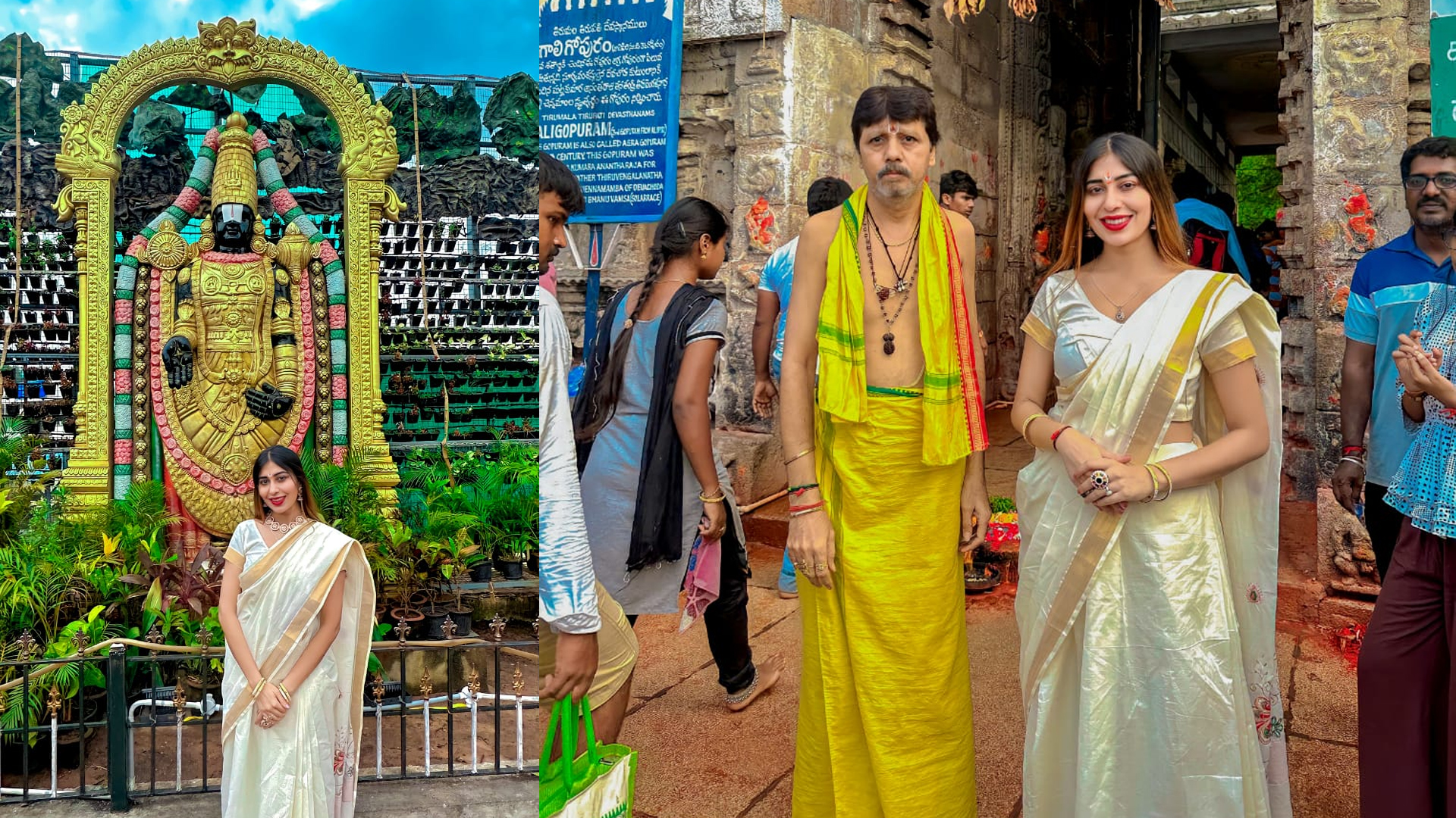 Actress Ruma Sharma feels blessed with rare morning darshan at Tirupati Balaji Temple